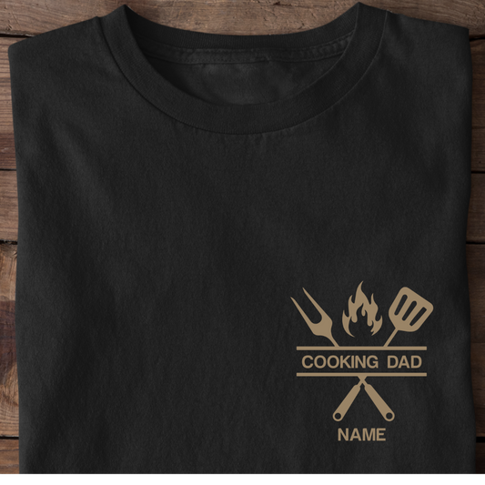 The COOKING DAD, nome personalizzabile, maglietta unisex, - maglietta premium