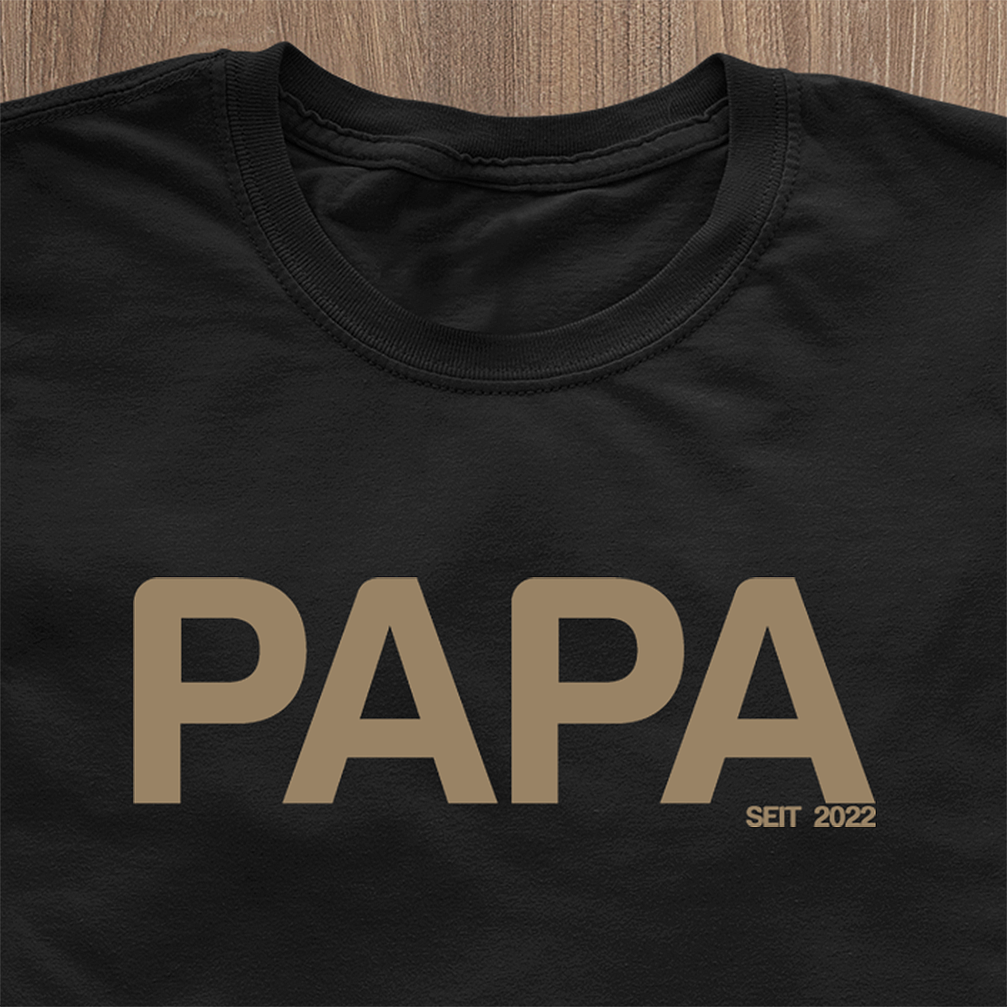 PAPA SEIT... T-Shirt Modern Edition navy - Datum personalisierbar